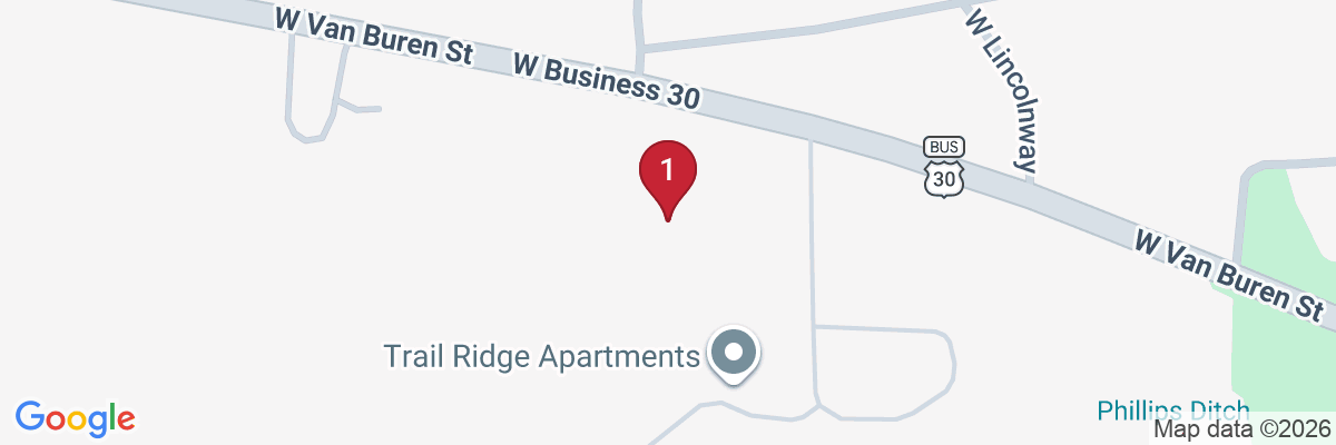 Map showing facility locations