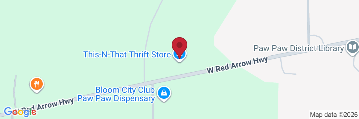 Map showing facility locations