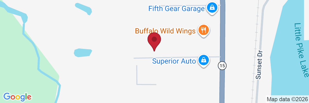 Map showing facility locations